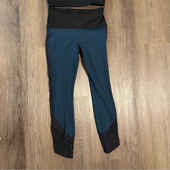 Lululemon set bra (8) leggings run the day ready set go tight (6) in submarine - Picture 2 of 8